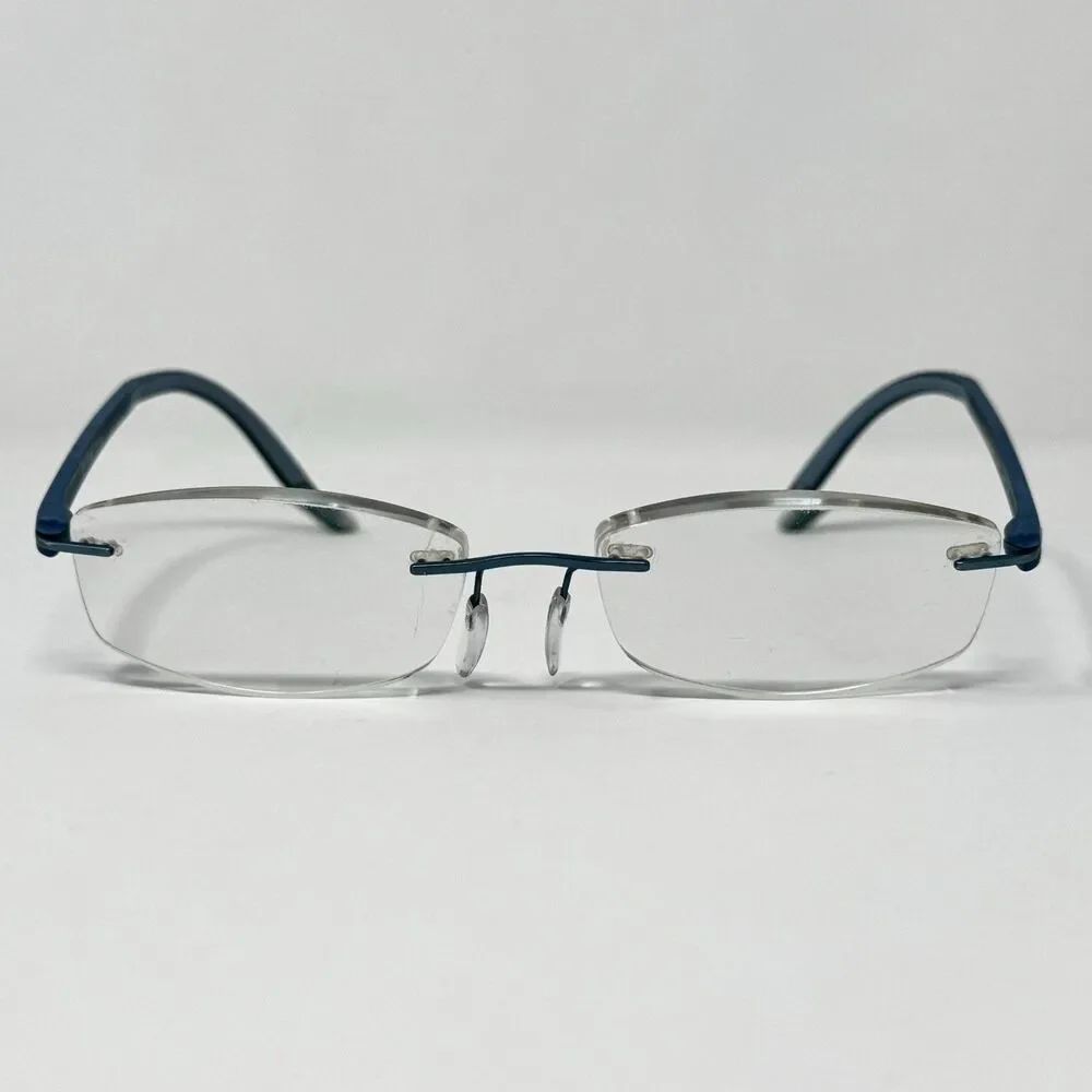 Silhouette 5379 40 6056 Teal Rimless Eyeglass Frames 17-135 Made in Austria
